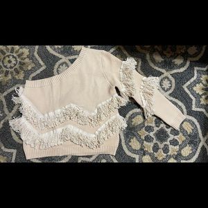 Brand new one shoulder sweater. Super soft and adorable.